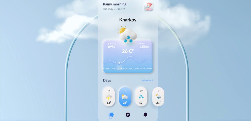 Figma weather app concept