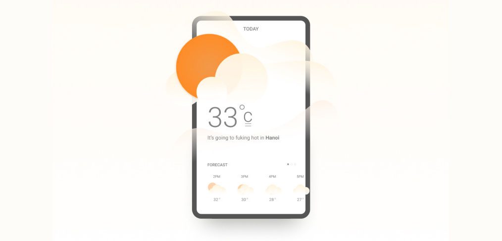 Figma Weather forecast concept