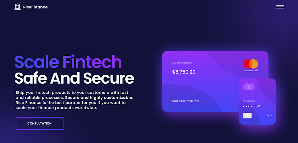 Fintech Figma landing page template