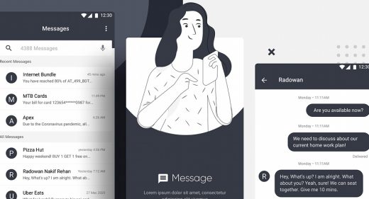 Free Figma Android messaging app