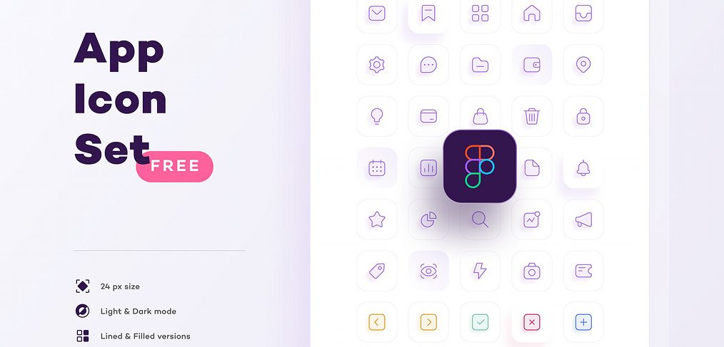 Free Figma app icon set