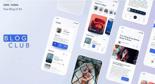 Free Figma blogging mobile template