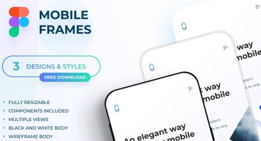 Free Figma flat mobile mockups