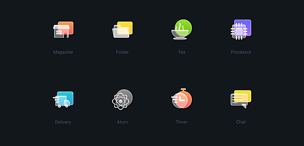 Free Figma frosted icons set