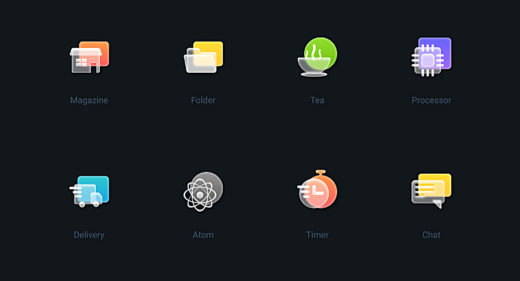 Free Figma frosted icons set