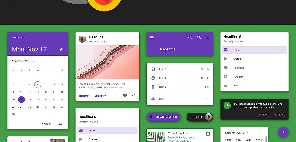 Free Figma Material design UI kit