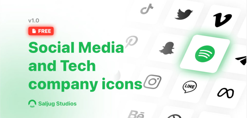 Free Figma social and tech icons