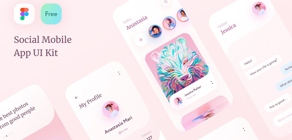 Free Figma Social App UI Kit