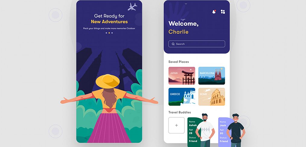 Free Figma travel app exploration