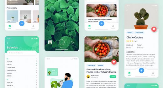 Free plant app Figma template