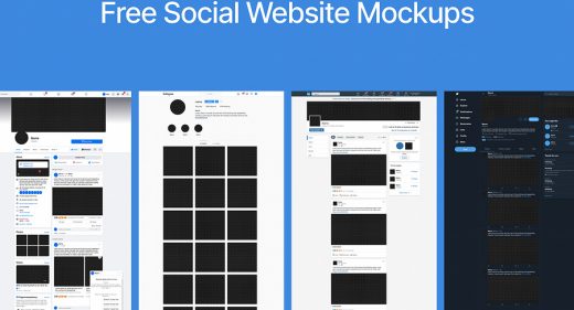 Free social websites Figma mockups