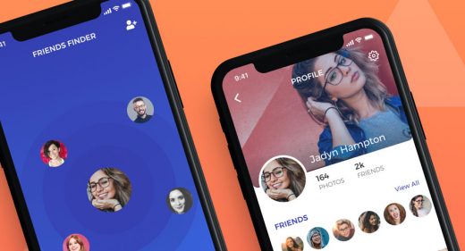 Friends Finder Free App Concept