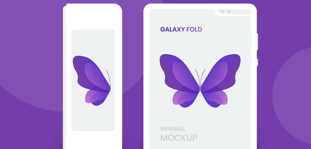 Galaxy Fold white Figma mockup