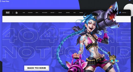 Gaming figma 404 page template