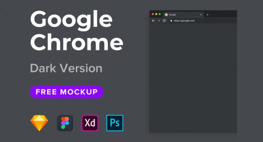 Google Chrome Dark Mockup