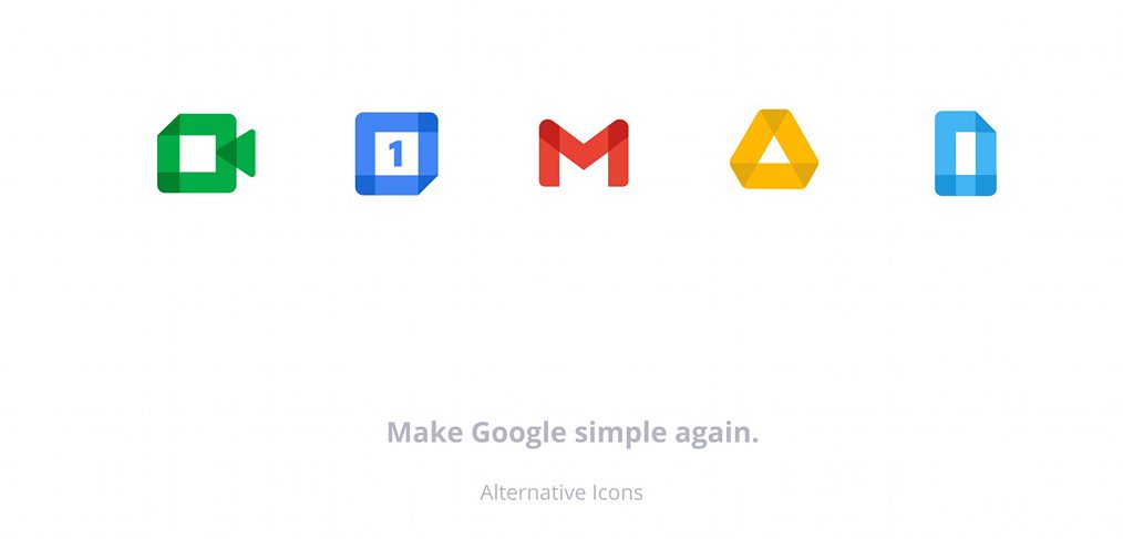 Google icons recoloured in Figma