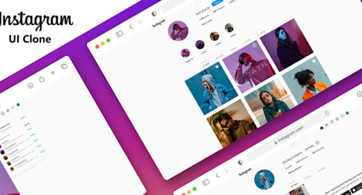 Instagram desktop UI in Figma