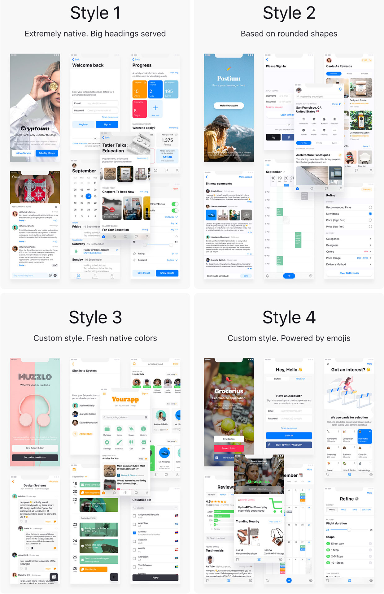 iOS 13 Figma Templates