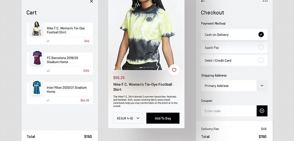 Jersey shop Figma mobile app