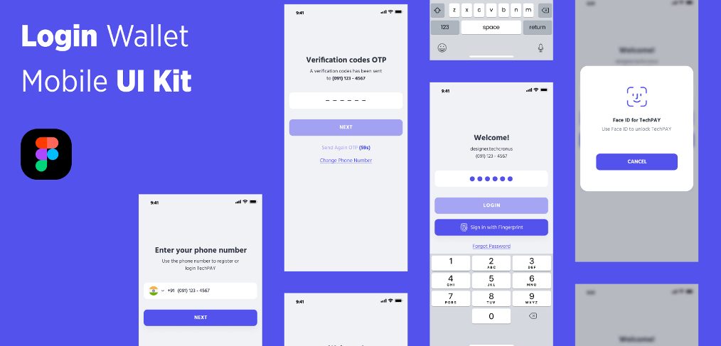 Login wallet Figma UI kit