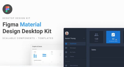 Material dashboard templates for Figma