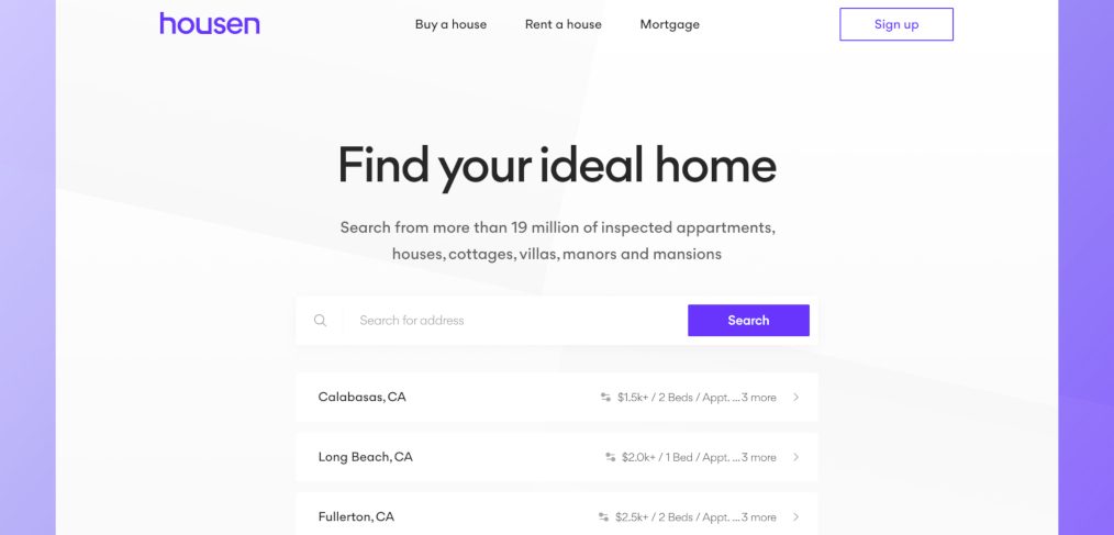 Minimalistic real estate Figma template