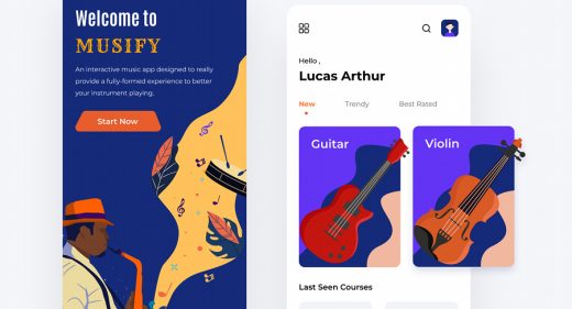 Music app Figma mobile concept