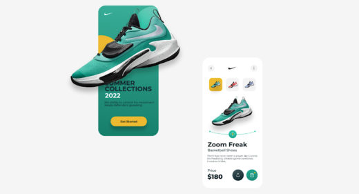 Nike shoes Figma mobile app concept