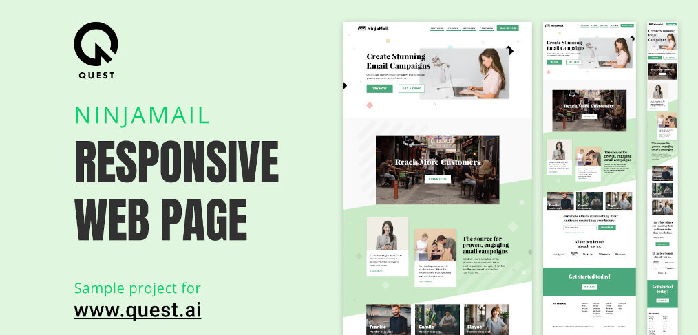 Ninjamail - Figma landing page template