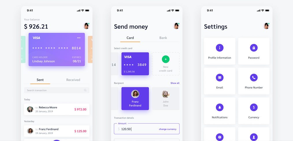 Payment App UI Figma Freebie