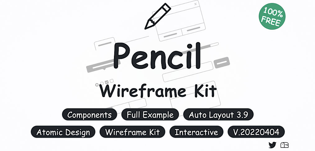 Pencil - Free Figma wireframe kit