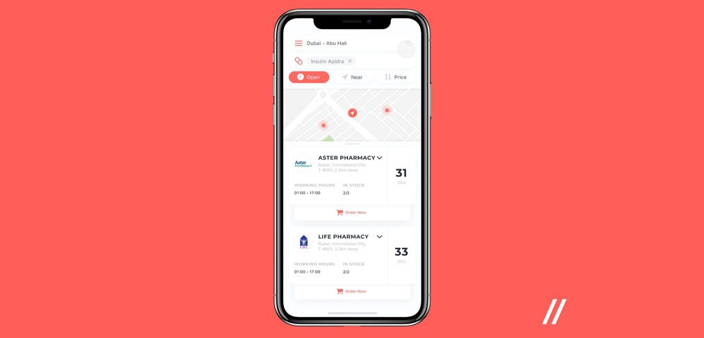 Pharmacy finder Figma app template