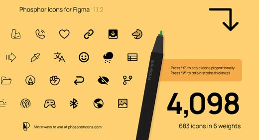 Phosphor - 683 free Figma icons