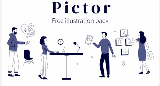 Pictor - Free Figma illustration pack