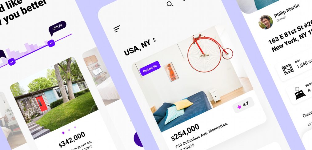 Real estate Figma app template