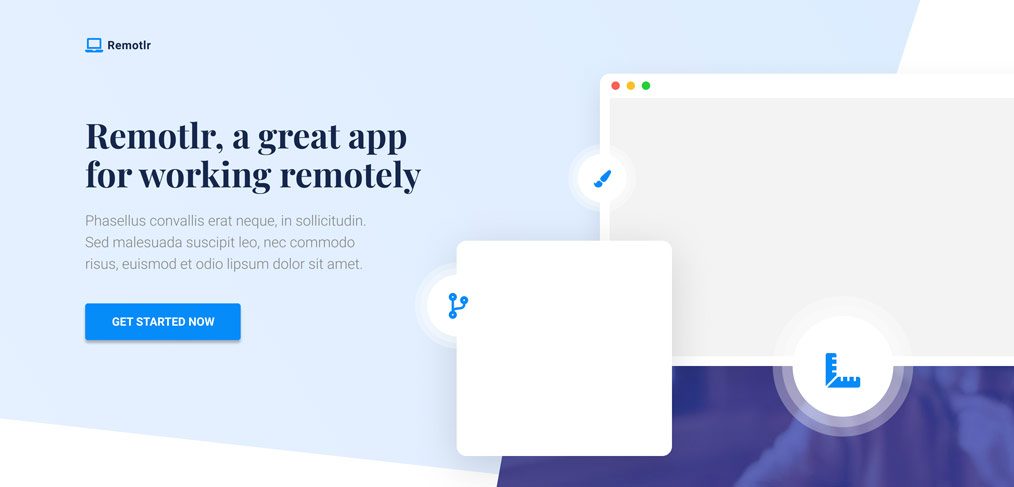 Remotlr Landing page template