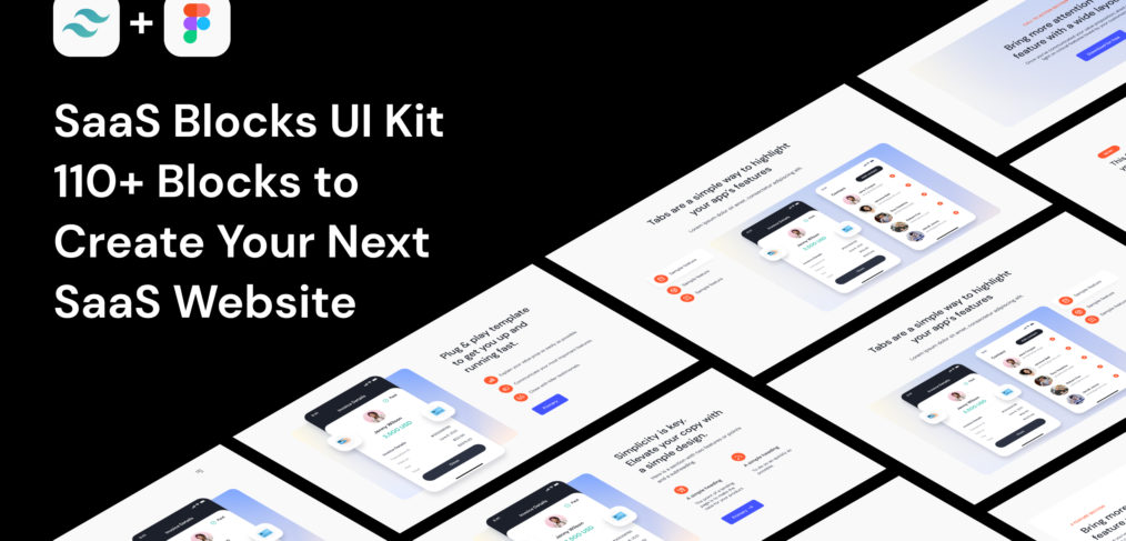 Saas blocks UI kit for Figma & Tailwind CSS