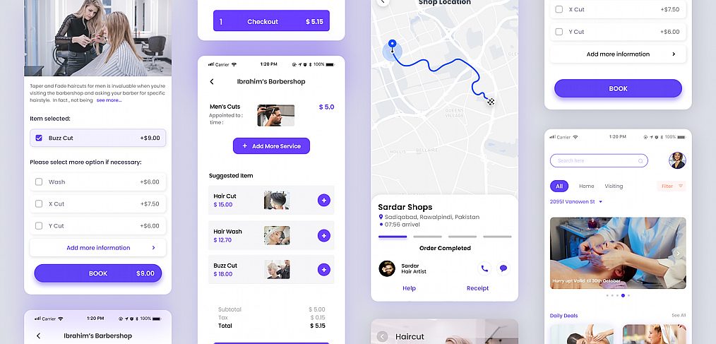 Salon app concept for Figma