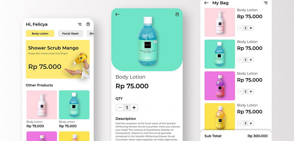 Skincare Figma app template