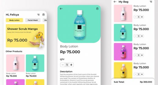 Skincare Figma app template