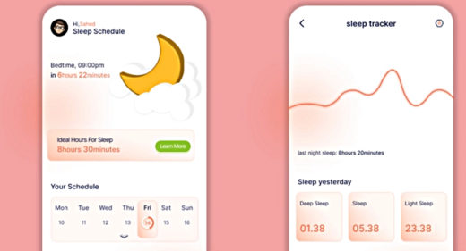 Sleep scheduling app concept