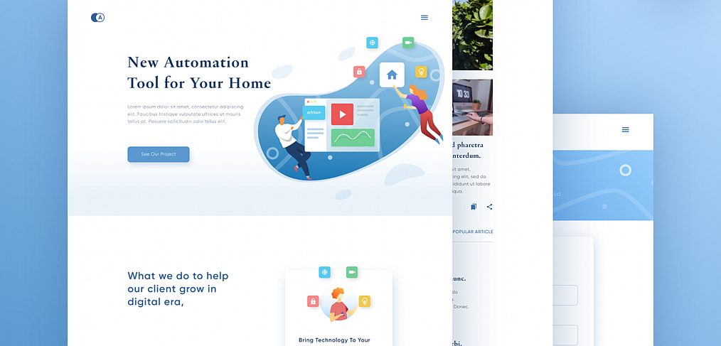 Smart home website Figma template