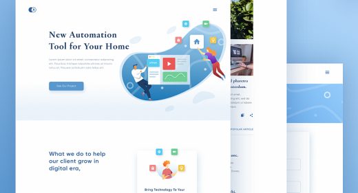 Smart home website Figma template