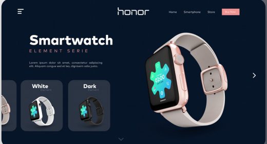 Smartwatch Figma website concept