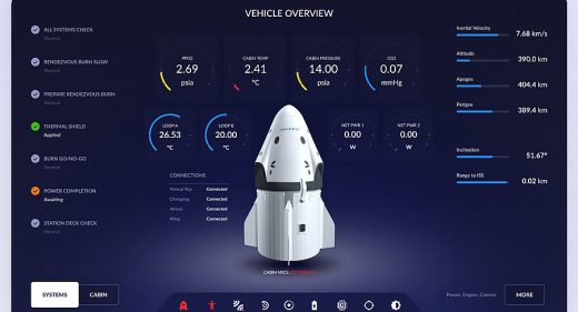 SpaceX Flight Control UI concept