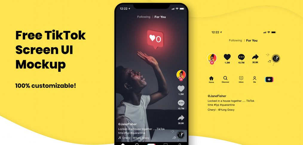 TikTok Figma UI screen template