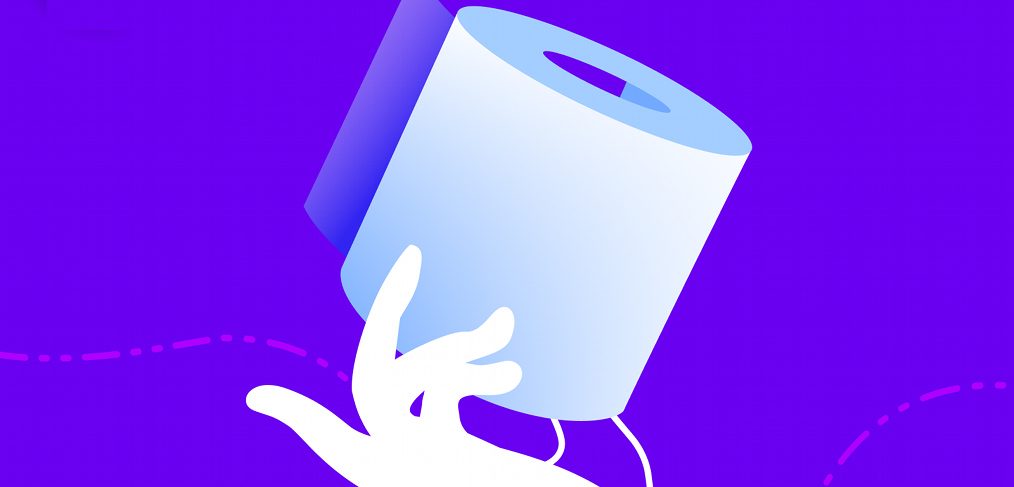 Toilet paper Figma vector illustration