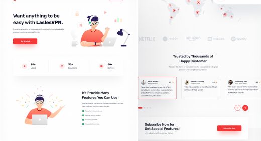 VPN free Figma landing page