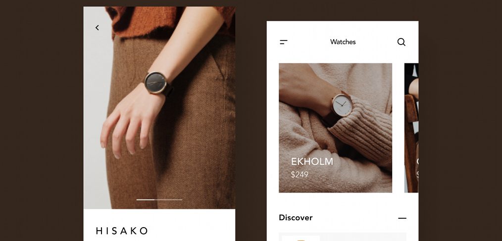 Watch ecommerce app Figma concept