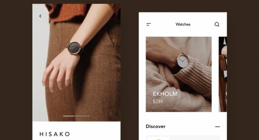 Watch ecommerce app Figma concept